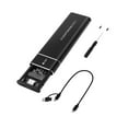 thumbnail image 4 of Caja USB 3,1 10G M.2 compatible con llave M/llave B + M, estuche rígido compacto y liviano para dispositivos de repuesto de caja externa Negro, 4 of 10
