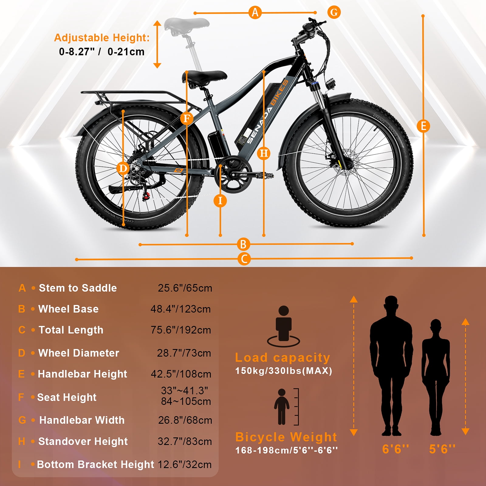 SENADA 26" Fat Tire Electric Bike for Adults, 1000W Peak Mountain Electric Bicycle 30MPH 65Miles Range, Ebike for Adult with 48V 17.5AH Battery, Colorful LCD Display & 7 Speed