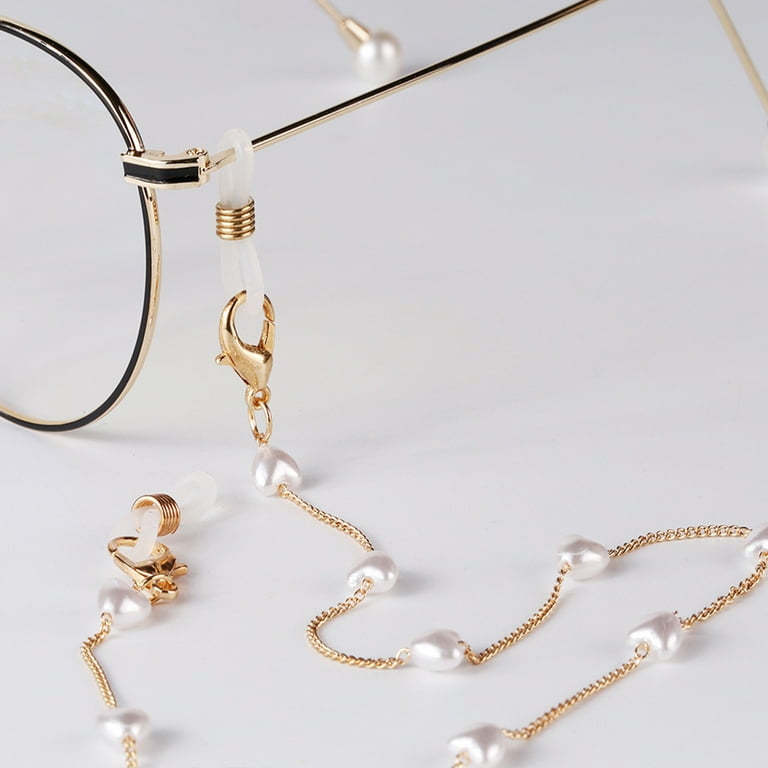 Relax love Eyeglass Chains for Women Artificial Pearl Glasses Chain Cord Hanging Neck Eye Glasses String Holder Anti Lost Sunglasses Strap Holder