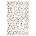 thumbnail image 4 of SAFAVIEH Sparta Eliot Geometric Polyester Shag Area Rug, Ivory/Grey, 4' x 6', 4 of 7