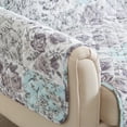 thumbnail image 5 of Great Bay Home Floral Patchwork Reversible Washable Pet Furniture Protector  (24" Chair, Gray / Aqua), 5 of 7