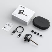 New bee Bluetooth Earpiece V5.2 Wireless Headset,24H Talk/180Days Standby,ENC Dual Mic Noise Cancelling,270°Rotatable Mic,Left/Right Ear Compatible for Work/Driver/Business/iPhone/Android,Black