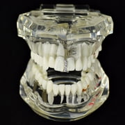 CZ Gap Grillz Silver Tone Single Tooth Top or Bottom Bling Teeth Single Hip Hop Grills