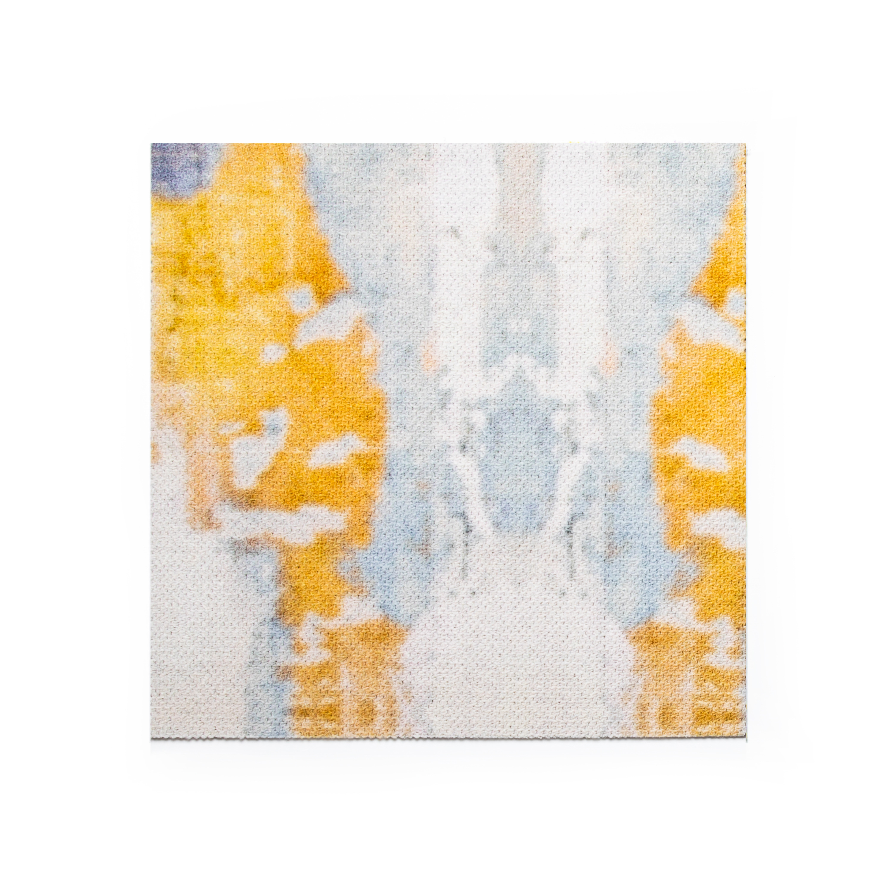 Artyzio Yellow and Grey Modern Distressed Area Rug Tile with Adhesives