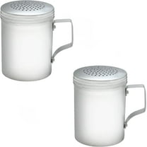 TrueCraftware- Set of 2 Aluminum 10 oz. Dredge Shaker with Handle- Seasonings Spice Shakers Seasonings Spice Shakers With Holes and Lids Ideal for Salt Spice Sugar Flour Perfect for Home and Kitchen