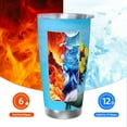 thumbnail image 6 of KLL Elephant Trunk Couple Flowers Print 40oz Stainless Steel Insulated Car Cup with Spillproof Lid - Keep Your Drink Hot or Cold on the Go-Straw Three-piece Set, 6 of 8