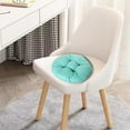 thumbnail image 2 of Patio Chair Cushionss 40x40 Round Solid Color Imitation Linen Cushions Mantou Cushions Futon Cushions Green, 2 of 7