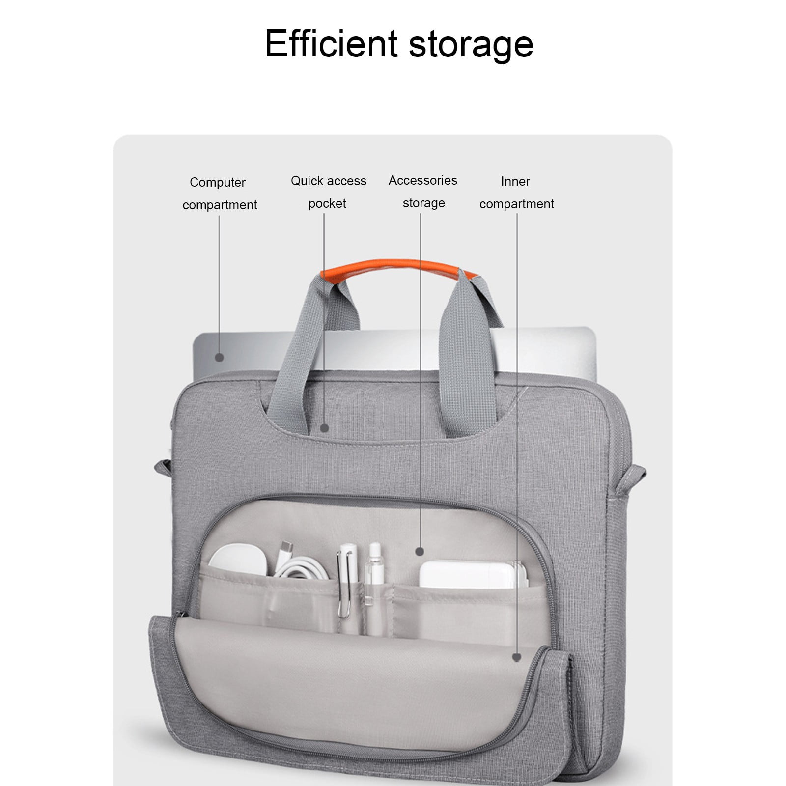 COM1950s 15.6 Inch Laptop Bag,Crossbody Shockproof Computer Case with Removable Shoulder Strap,Waterproof Portable Design and Trolley Compatible for Travel