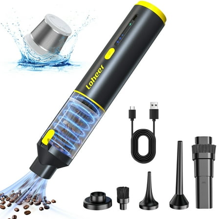 Loheer Handheld Vacuum Cordless, Portable Car Vacuum Cleaner, 16KPA Powerful Suction for Car Home Pet