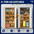 thumbnail image 5 of AUHUP 71" Metal Cabinet with 4 Adjustable Shelves, Garage Storage Cabinets with Locking Doors,Tool Storage Cabinet for Home Office,Warehouse,Workshop(Black), 5 of 8