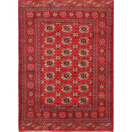 400 Knots Traditional Bokhara Pakistani Oriental Hand Knotted Rug