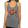 thumbnail image 1 of Wild Bobby, Colorful Painted Lip, Streetwear, Women Tri-Blend Racerback Tank Top, Premium Heather, Medium, 1 of 5