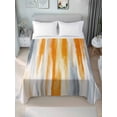 thumbnail image 4 of King Flat Sheet 105"x98", Orange Gray Soft Lightweight Bedding Flat Sheets Only, Retro Country Abstract Ombre Aesthetic Brushed Microfiber Top Bed Sheet, Breathable StainResistant Bedsheets, 4 of 9