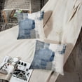 thumbnail image 5 of Set of 2 Blue White and Gray Throw Pillow Covers Modern Abstract Painting Decorative Sofa Pillow Cases Home Decor Standard Square 16x16 Inches Pillowcases, 5 of 6