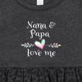 thumbnail image 4 of Inktastic Nana and Papa Love Me Heart Grandchild Girls Baby Dress, 4 of 5
