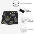 thumbnail image 3 of Picia Faces Of The Cat Pattern Men’s Boxer Briefs – Soft & Breathable Underwear, Stretchy & Comfortable Fit, Supportive Pouch Design, Moisture-Wicking-Medium, 3 of 5