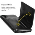 thumbnail image 3 of Card Slot Holder Wallet Case for iPhone XR, Premium PU Leather Case Kickstand with Hidden Magnetic Closure Flip Durable Shockproof Protective Cover for iPhone XR - Black, 3 of 7