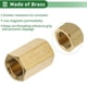 thumbnail image 3 of Conectores de rosca interna doble de latón de Unique Bargains 1/8" hembra 3/4" 2 piezas, 3 of 7