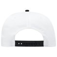 thumbnail image 2 of Targa de algodón Bill plano 6 Panel Medio perfil Snapback Sombrero, Negro / Blanco OC Gorra de béisbol, 2 of 2