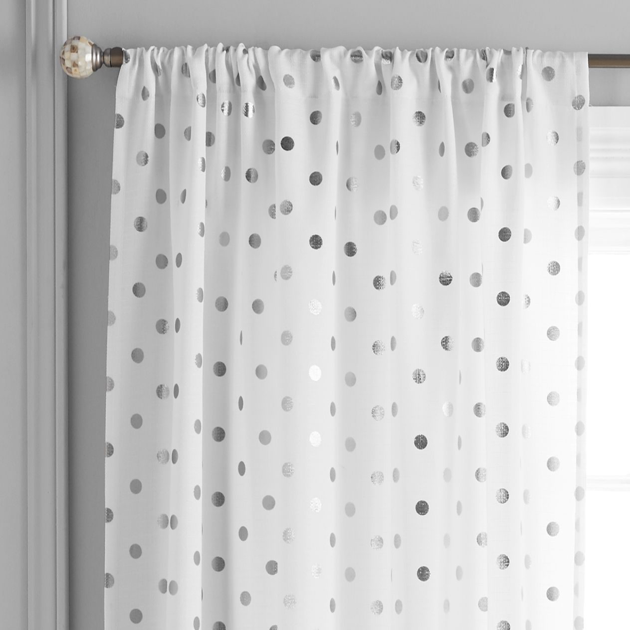 Better Homes And Gardens Metallic Polka Dots Panel Walmart Com