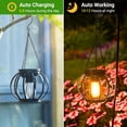 thumbnail image 3 of Solar Lanterns Outdoor Waterproof, Upgraded Bronze Metal Hanging Solar Lights Outdoor Lanterns, Brighter Auto On/Off Outdoor Hanging Lantern for Yard Patio Pathway Porch Garden Decor 2 Pack, 3 of 15