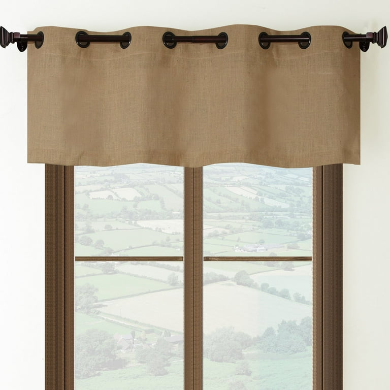 Burlap valance discount