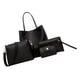 thumbnail image 4 of 4 piezas de bolso de cuero para mujer, bolso de mano, bolso de hombro, bolso de hombro, bolsos Negro Colcomx Bolsos de hombro Cartera de embrague, 4 of 7