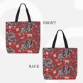 thumbnail image 2 of Fotbe Dragons2 Bolsa Tote con Estampado para Mujer, Bolsos con Cremallera, Bolsa de Hombro Casual de Gran Capacidad con Bolsillos Internos, 2 of 7