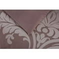 thumbnail image 4 of Chezmoi Collection Royal Luxury Jacquard Floral Comforter Set, King, Woodrose/Gray, 7-Piece, 4 of 5