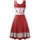 thumbnail image 5 of Vestido feo de Navidad para mujer, disfraz de elfo verde con cuello redondo, vestido de fiesta sin mangas con patrón Vintage, vestido femenino de Carnaval de Navidad, 5 of 6