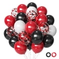 thumbnail image 1 of Globos de látex Aiwolf rojos y negros de 12 pulgadas, 50 unidades, 1 of 7