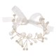 thumbnail image 5 of Pulsera de cuentas con cinta de hilo para boda, flor de mano, banda de muñeca nupcial, pulsera decorativa de perlas de cristal para fiesta, dama de honor, 5 of 6
