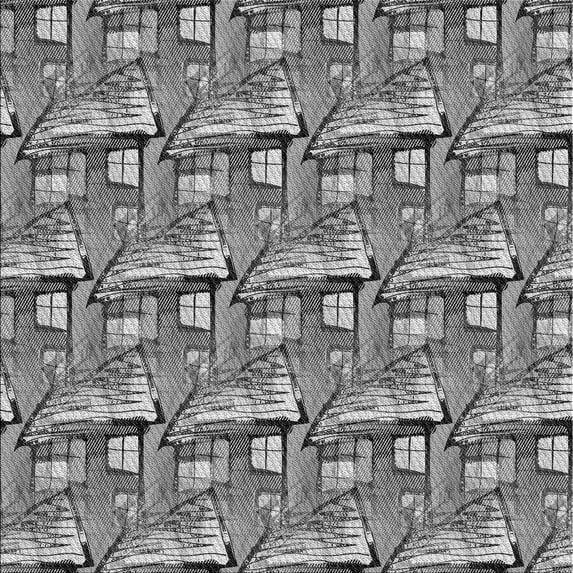 Ahgly Company Indoor Square Patterned Gray Cloud Gray Area Rugs, 4' Square