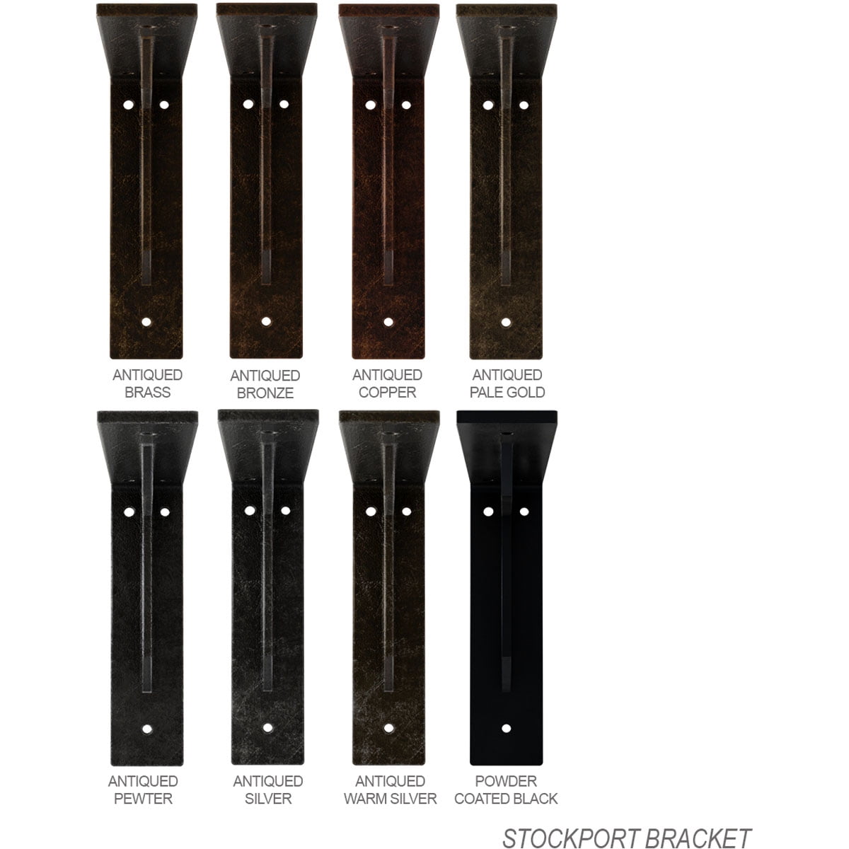 Ekena Millwork 2"W x 10"D x 10"H Stockport Bracket, Stainless Steel (4-Pack)
