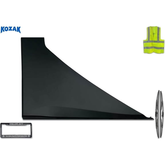 Kozak Black Side Fairing Panel - Partial Skin Right Passenger Side Compatible with  T680 Next Gen 2022 