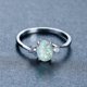 thumbnail image 4 of Luxurious White Opal Engagement Ring - Classic Oval Crystal Wedding Band for Women, 4 of 5