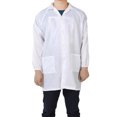 thumbnail image 1 of Overoles antiestáticos unisex ESD abrigo de laboratorio con botones y solapa S Blanco, 1 of 5
