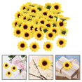 thumbnail image 4 of Cabezas artificiales hechas a mano, artesanías de bricoje, decoración de simución de bricoje, mini cabezas de seda para manualidades, 100 piezas Sunnimix cabeza de girasol, 4 of 8