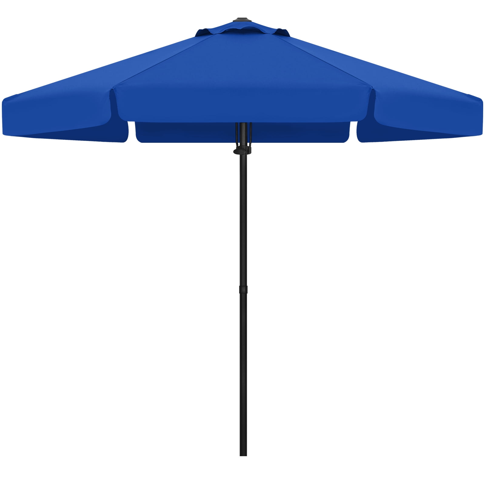 ABCCANOPY 7.5ft Outdoor Market Hand Push Patio Umbrella With Hanging Edge,12+Colors, Blue