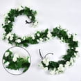 thumbnail image 2 of 94.5 inch Fake Rose Vine Flowers Plants Artificial Flower Hanging Rose Ivy Wedding Party Garden Craft Art Déco,69 Roses, 2 of 6