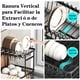 thumbnail image 4 of Organizador Escurreplatos 2 Niveles, Escurridor de Acero al Carbono con Soporte para Cuchillos y Soporte para Tablas de Cortar Estante para Tazas para Platos Tazones y Tablas de Cortar, 4 of 7