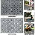 thumbnail image 6 of 9' x 12' Plastic Straw Rug - Outdoor Patio & RV Rug, Large Floor Mat for Outdoors, RV, Patio, Backyard, Deck, Picnic, Beach, Trailer, Camping - Black & White Diamond, 6 of 7