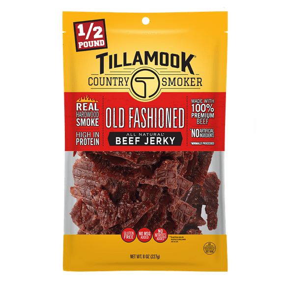 Tillamook Country Smoker All Natural Old Fashioned Beef Jerky, 8 oz