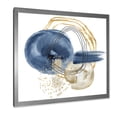 thumbnail image 2 of Designart 'Abstract Black and Dark Blue Gold Underwater Life' Modern Framed Art Print, 2 of 4