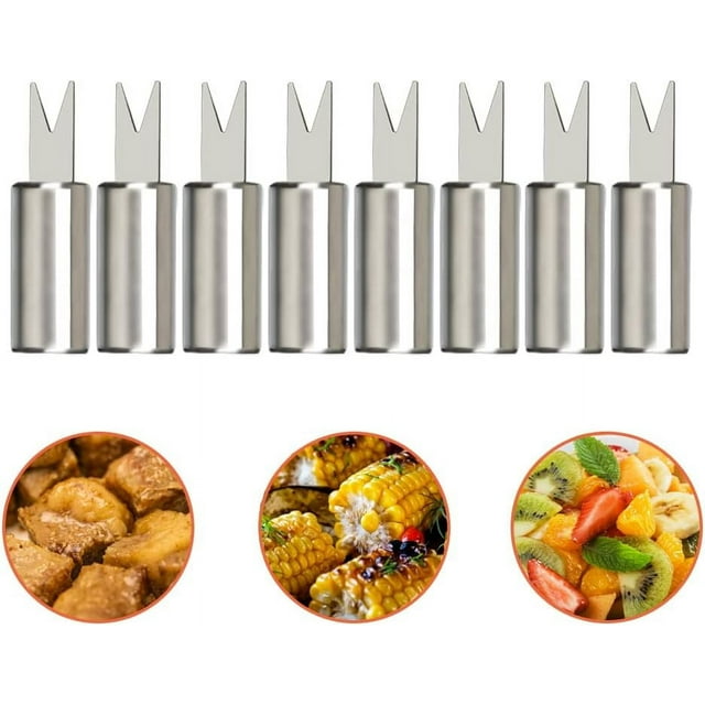 Soporte para mazorca de maíz CHEPIHG piezas de brochetas de acero inoxidable