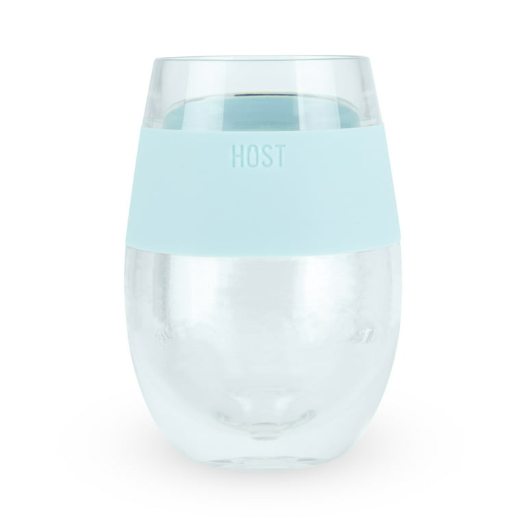 HOST Cooling Cup Plastic Double Wall Insulated Freezable Drink Chilling  Tumbler with Freezing Gel Wine Glasses for Red and White Wine, 8.5 oz, Grey  Set of 1 – Host