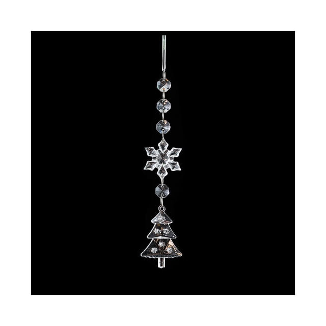 Naiovety Decoración colgante de árbol de Navidad, copo de nieve Artificial a la moda, adorno colgante brillante decorativo para oficina interior Kits de decoración para fiestas Tipo 2 Naiovety HA073773-02