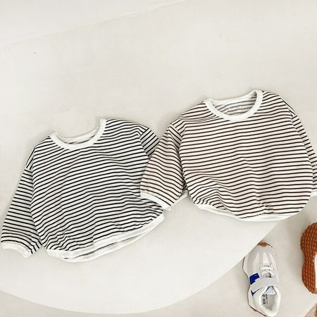 

DancePeanut Cotton Baby Clothes Korea Autumn Blouse For Children Stripe Casual Shirt Girl Boy Beautiful Sweater