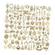 thumbnail image 5 of 200 piezas de colgantes con dijes variados, pequeños colgantes con orificio para decoración de joyería. Oro, 5 of 9