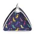 thumbnail image 3 of Lsque Colorful Dinosaur Printed Long Tissue Box Cover Holder, Facial Paper Organizer Dispenser,Triangle with Bottom Belt, PVC Leather Decorative Organizer, 3 of 9